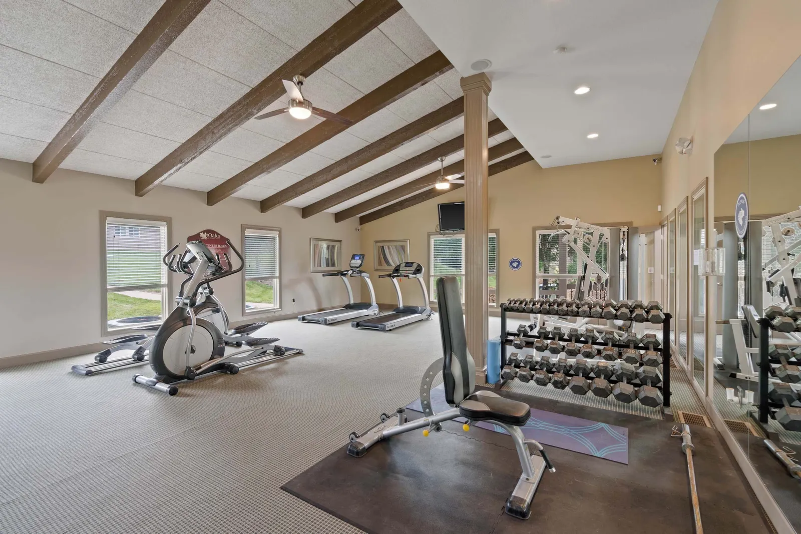 The Oaks at Prairie View - a fitness center with equipment