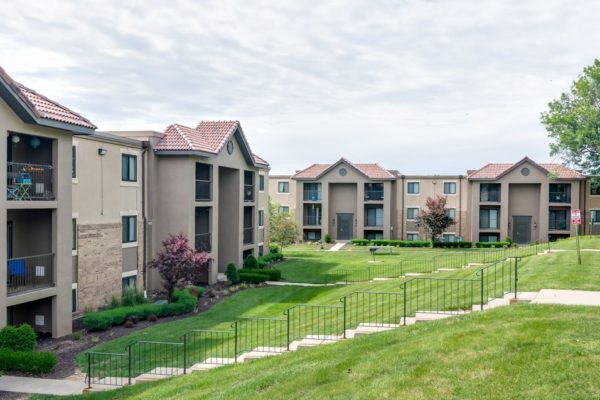 Hills 3 apartment grounds in Kansas City